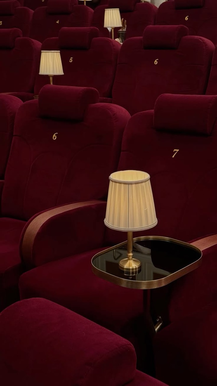 Deep red velvet seating inside the Mondays Content Co studio